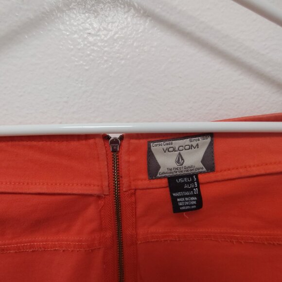 Volcom Orange Fitted Skirt – Size 5 – Cotton Blend - Picture 13 of 14